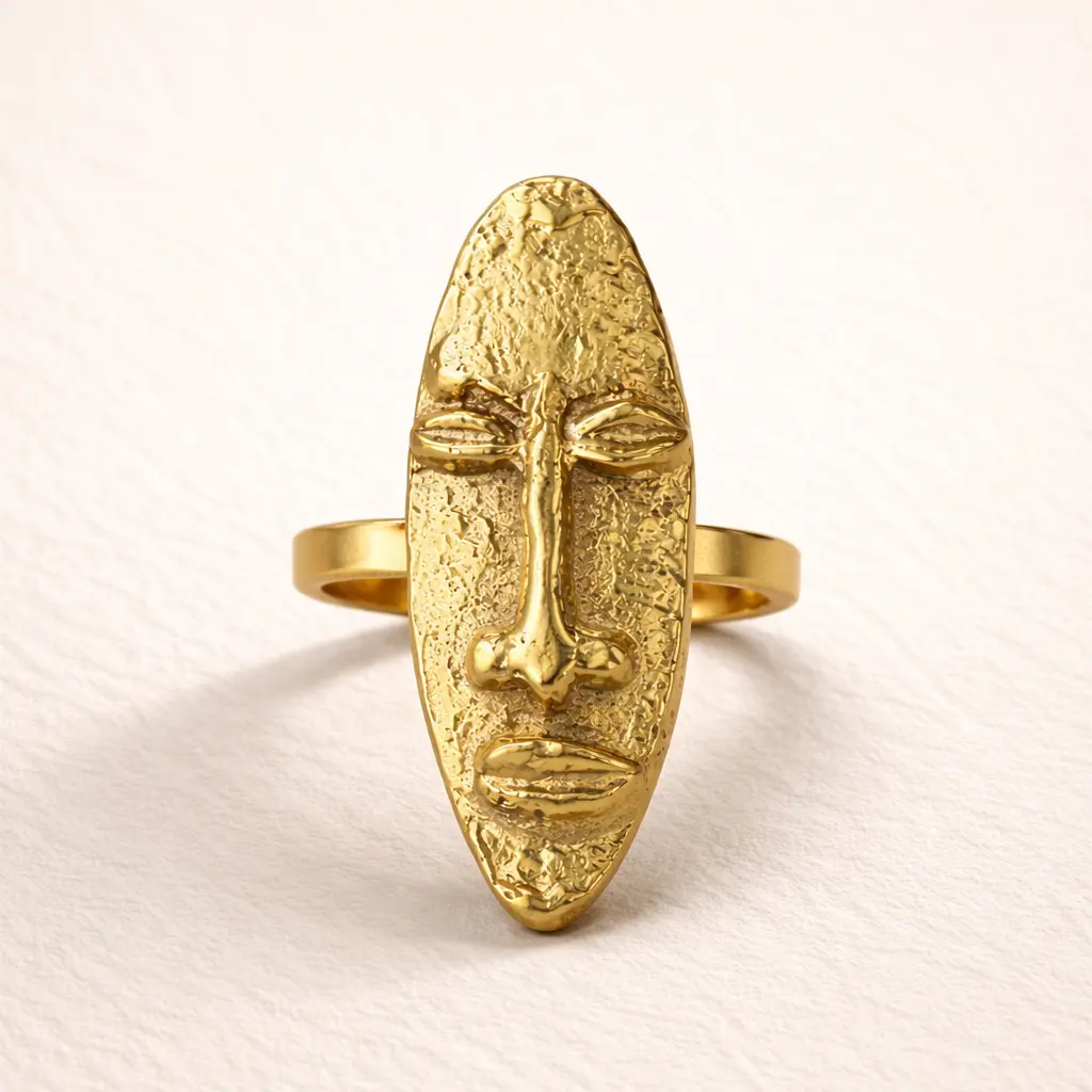 Ancestral Mask Brass Ring