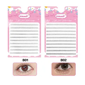 Natural Look Bottom Lashes DIY Eyelash Extension, Bottom Lash Clusters, 240/400pcs/set Individual False Eyelashes, Self Grafting Curl Eyelashes, Eye Makeup Enhancement False Eyelashes for Women & Girls, Cosmetic