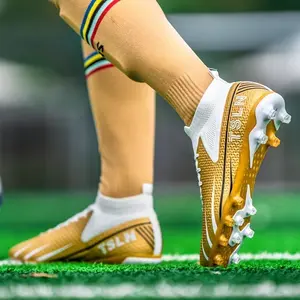 Men's Lightweight Football Cleats with Long Studs - Non-Slip TPU Sole, Breathable PU Upper & Fabric Lining - All-Season Training & Match Sports Shoes for Outdoor Grass Fields, Football Gear, Sporty Aesthetic, Comfortable Fit