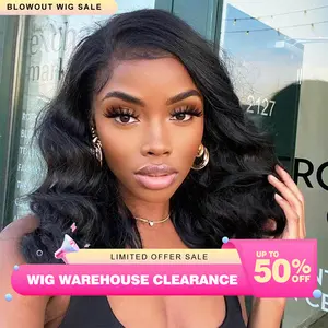 Reshine hair 12in Pre-cut Lace Short Bob Body Wave Glueless Wig 100% Human Hair Wigs For Black Women 180% Density Wear and Go wig