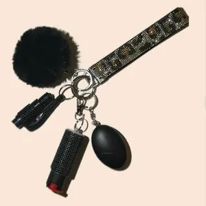 Women defense keychain bling cheetah print