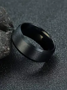 Men's Stainless Steel Ring, Slanted Design, Wide 8mm Fashion Accessory, Durable Stylish Jewelry Gift, Perfect for Daily Wear, Men Minimalist Ring, Slanted Rings, Stackable Finger Rings