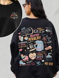 Heated Rivalry Hockey Player 24 & 81 Graphic Sweatshirt - Fan Themed Fun Casual Pullover