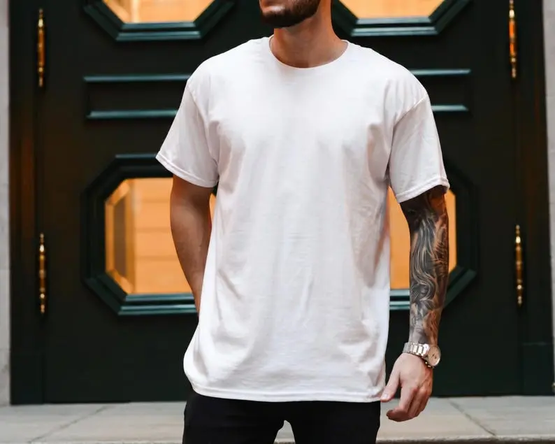 Minimalist Blank T-Shirt | Relaxed Fit Cotton Streetwear Tee for Men & Women