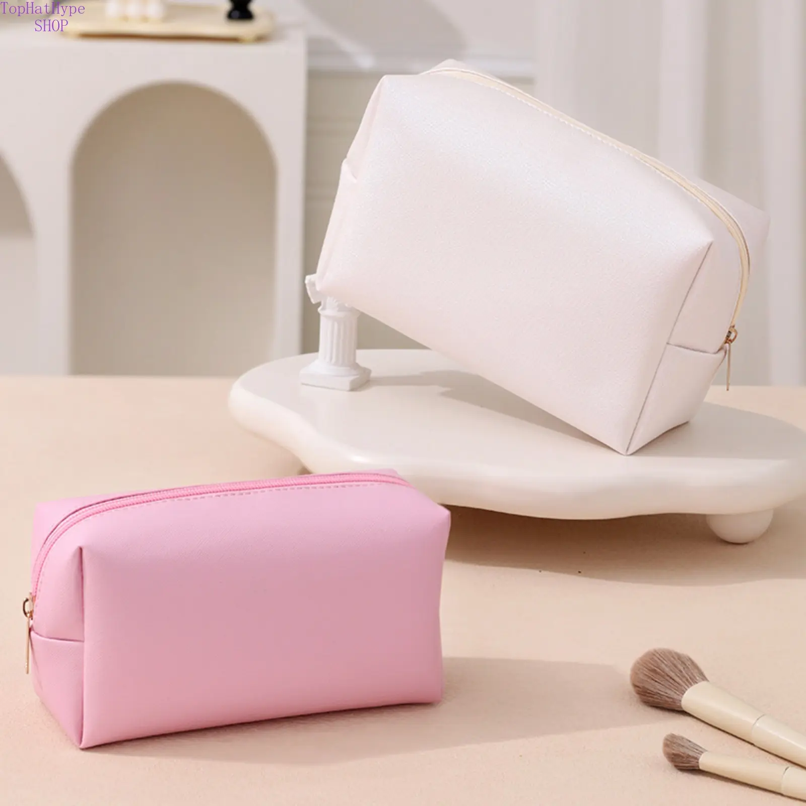 2026 New Minimalist Makeup Bag, Luxury Small Travel Organizer Pouch, Portable Storage Bag for Lipsticks & Toiletries, Sleek Waterproof Bag Perfect for Daily Outings, Trips & Vacation Essentials