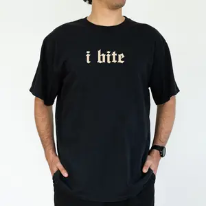 ChicCotton Gothic I Bite Comfort Colors Shirt, Funny Girls Men T-shirt, Sarcastic Women Graphic Tee For Men, Meme Men Clothing, Funny Gift For Her