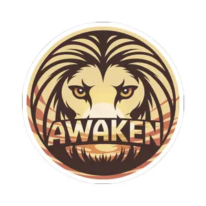 Awaken Lion Kiss-Cut Stickers | Motivational Decor, Laptop Stickers, Gift for Lions Fans, Nature Lovers, Adventure Enthusiasts