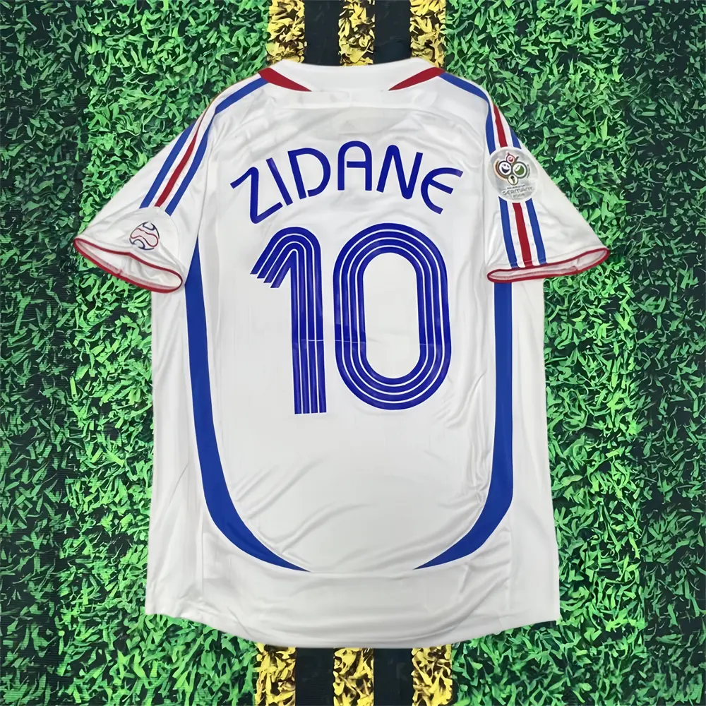 2006 Away White Zidane No. 10 Short-Sleeve Soccer Jersey