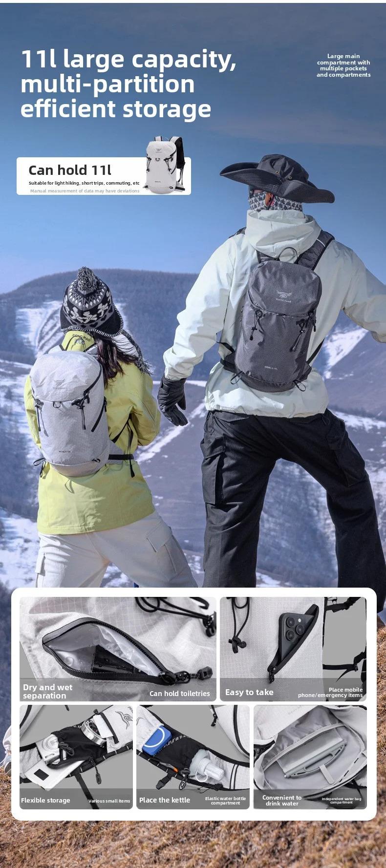 1PCS Hiking Backpack, Waterproof and Wear-resistant Lightweight Backpack Packable, Outdoor Sports Travel Camping Daypack