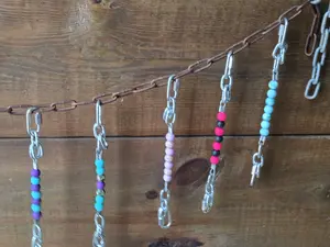 Custom Curb Straps with Solid Colors or Patterns Choose Up to 3 Different Beads for Personalized Design