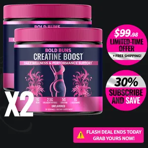 2 Pack | Bold Buns Creatine for Women – Build Strength, Support Skin Glow & Hair Heath, Recover Faster - Buy One, Get One Free