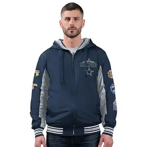 Football Fan Shop Officially Licensed NFL Cowboys Commemorative Reversible Hooded Jacket