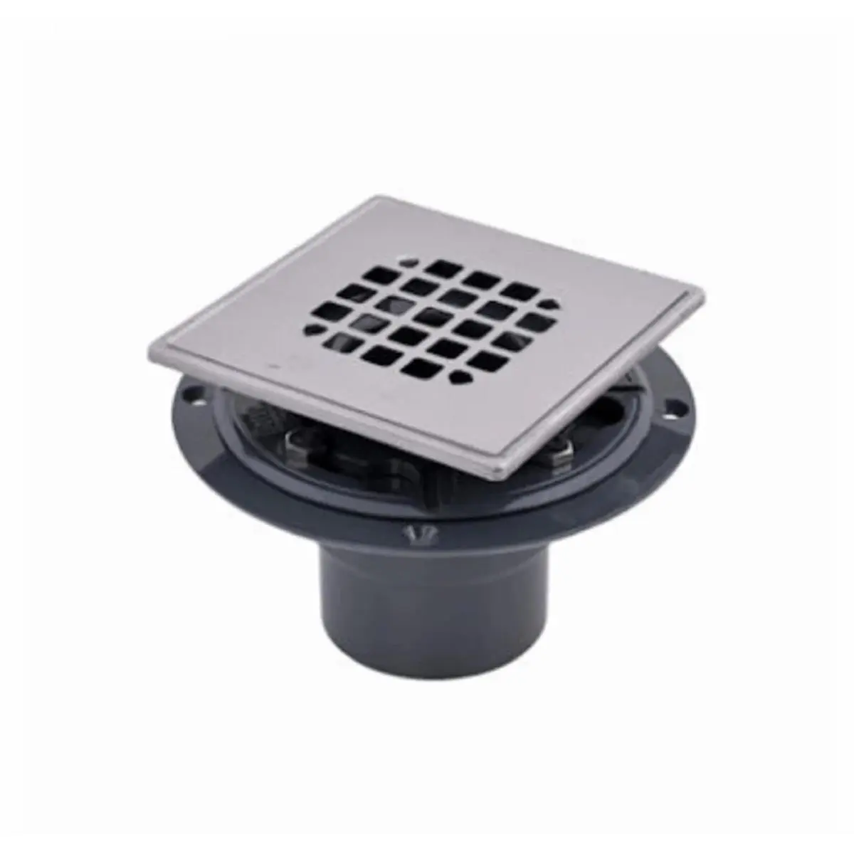 212 MAIN Square PVC Shower Drain, Low Profile Solvent Weld Tile Shower Bath Accessory, Home Improvement Bathroom Fixture, Shower Bath Accessories