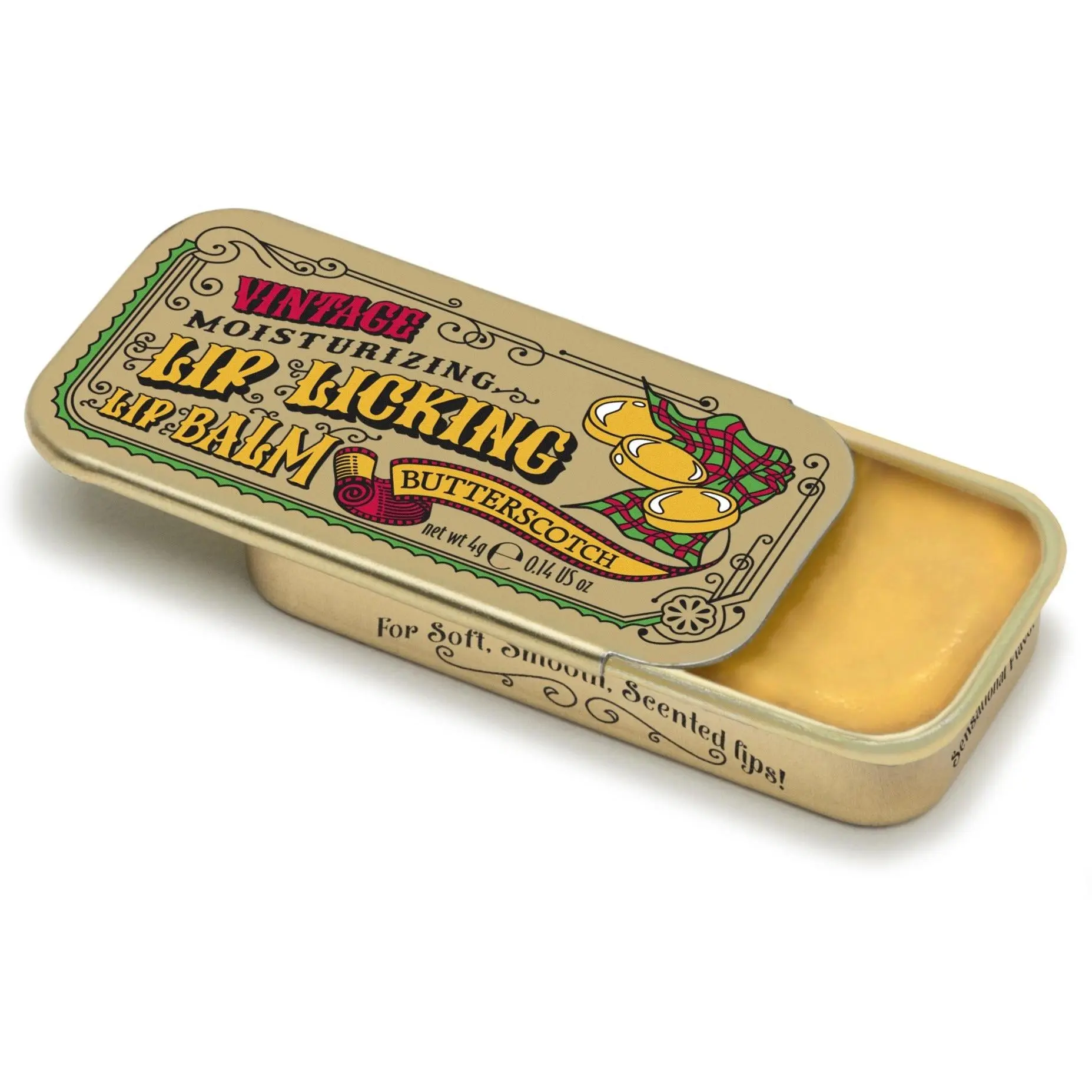 Tinte Cosmetics Vintage Butterscotch Lip Balm, Slightly Tinted & Moisturizing with Organic Shea Butter, Shine-Enhancing Cruelty-Free Formula in a Slider Tin, 0.23 fl oz, Smooth