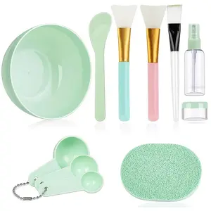 Mask mixing bowl set, including a mask mixing tool set, equipped with mask mixing bowls, spoons, silicone brushes, spray bottles, fluffy bottles, measuring tools, etc. Facial Care Tools