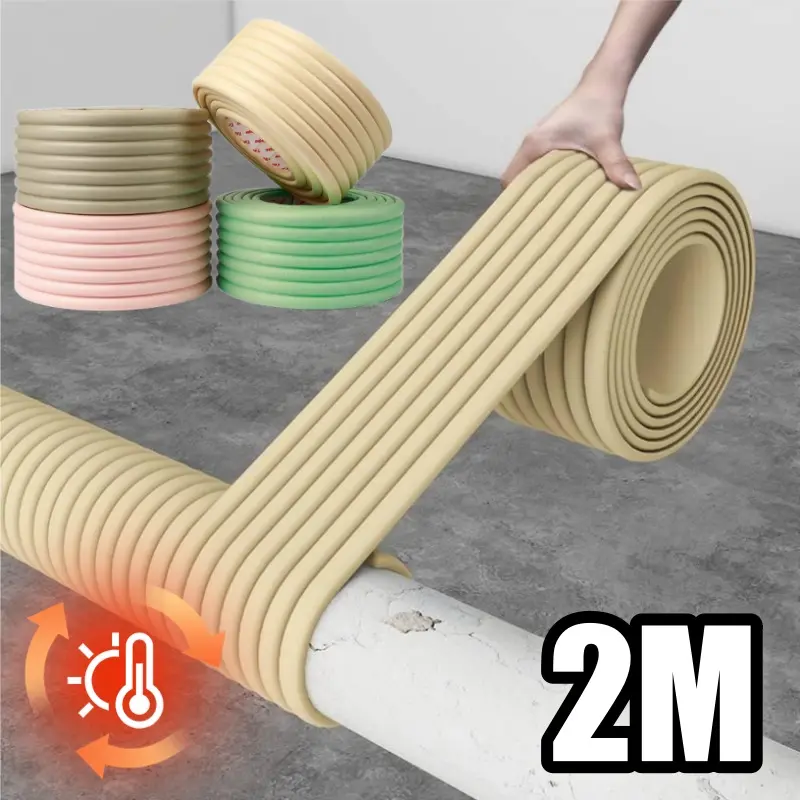 Self Adhesive Thick Sponge Foam Pipe Insulation Tape for Outdoor Water Pipe Freeze Prevention and Winter Thermal Protection Adhesive Waterproof Tape