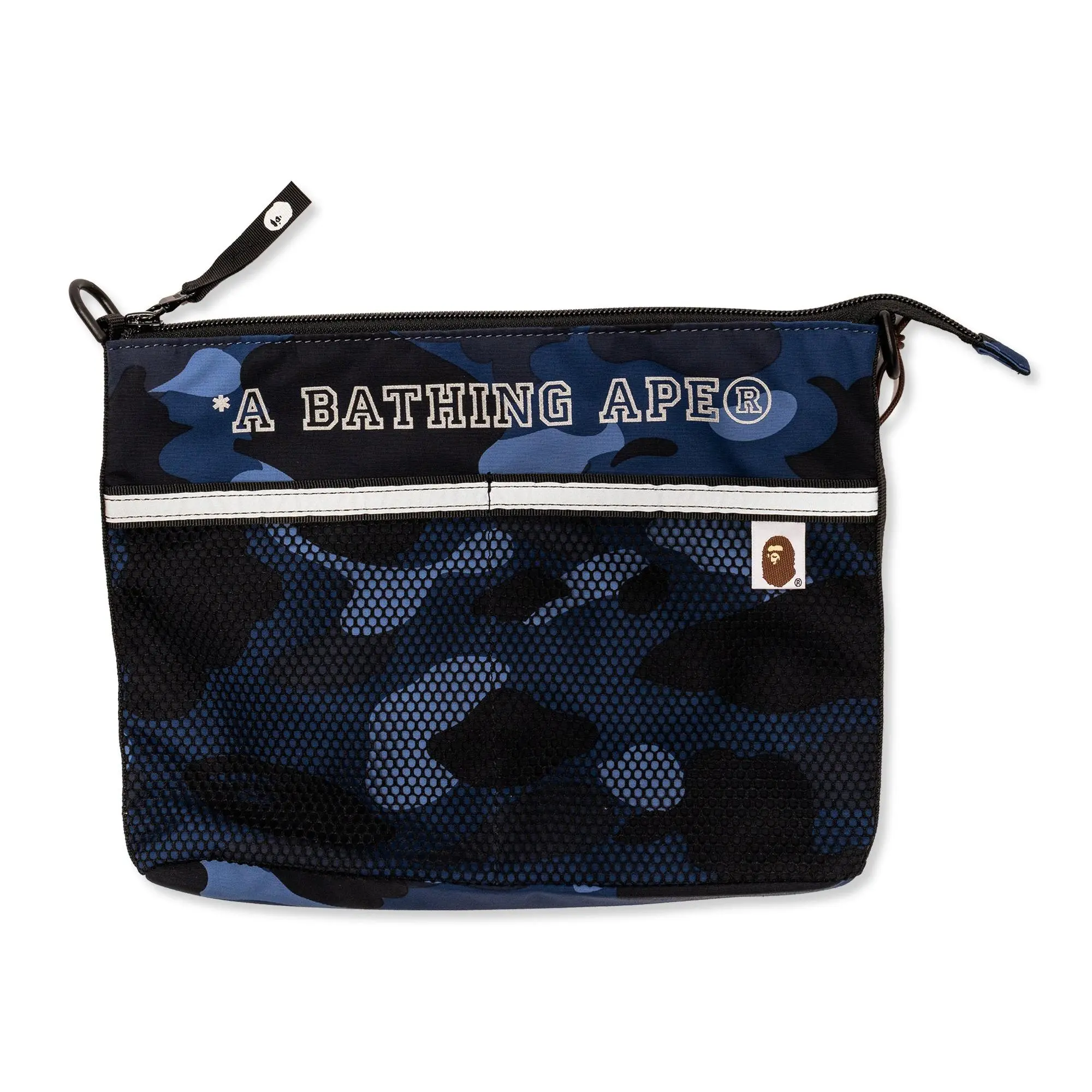 A Bathing Ape Color Camo Sacoche in Navy