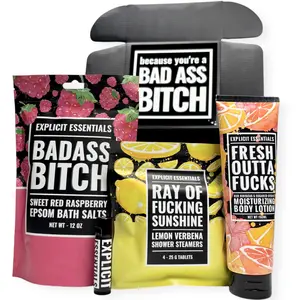 Explicit Essentials Gift Box Set For Women, Self Care Gift Basket, Bath and Body Gift For Her