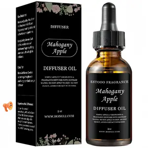 Mahogany Apple Diffuser Oil 60ml Essential Oil for Focus & Fatigue Reduction Perfect for Work Study Spaces Aromatherapy Devices On-the-Go Use Elegant Bottle Versatile Wellness Fitness