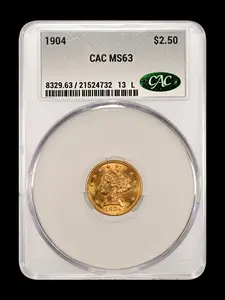 1904 2.50 Gold Liberty Head MS 63 CAC