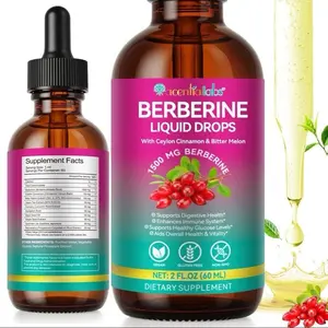 10in1 Berberine with Ceylon Cinnamon Supplement Liquid Drops + Bitter Melon Extract, Turmeric, Black seed Oil , Grape seed oil , Resveratrol