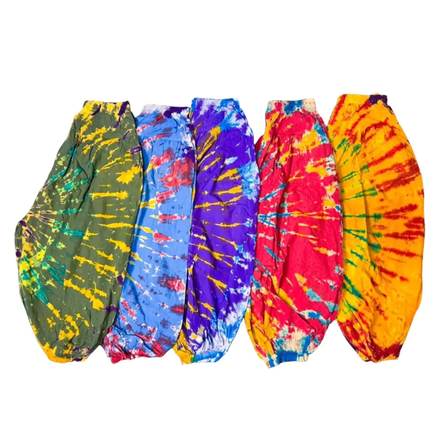 HAND TIE-DYE COTTON BOHO HIPPIE FLOWLY PANT, TROUSERS