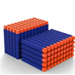 Random Color Eva Soft Bullets, 50/100 Reusable Outdoor Toy Gun Bullets, Kids Sports Accessories, Suitable for Boys and Girls