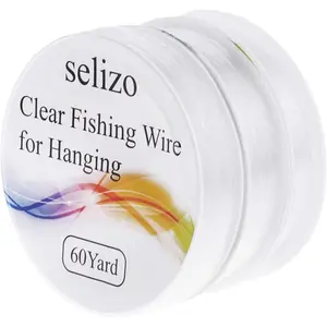 3Pcs Clear Fishing Line Invisible Nylon Thread Assorted 3 Sizes 60 Yards Per Roll Jewelry String for Hanging Decorations Beading DIY Crafts Ornament Making