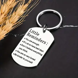 Little Reminders Keychain, Mental Health Gift, You Are Enough Key, Daily Affirmation Inspiration Uplifting Quotes, Self Love