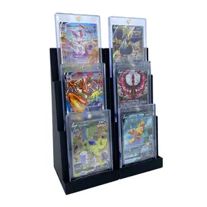 Magnetic Card Holder Stadium Displays (2 Pack), Compatible with Ultra Pro Protectors - Trading Card Holder - Card Stand - Sports Card Display Rod Sleeves