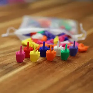 Mini Middle Finger Funny Plastic F-U Hand Set in Bold Colors or Mixed Pack, 10/20 Pcs Novelty Spoof Toys and Joke Gifts Among Friends
