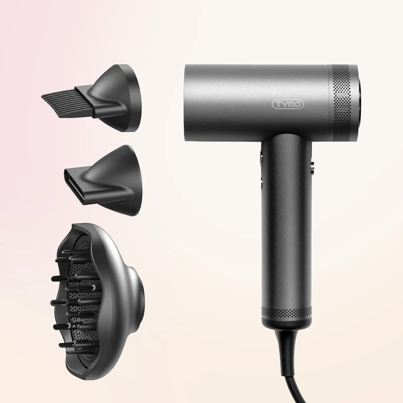 TYMO AIRHYPE Professional Powerful Salon Dryer Set - Multifunctional Hair Dryer with Airwrap, Curl Diffuser Attachment, Fast Drying, Salon-Grade Styling, New Year Holiday Gift for Women, Gift Box Ready Blowout Tool