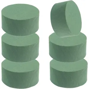 Floral , 6 Pack Round 3" Small Green Wet Dry Flower Foams Florist   for Artificial and  Flower Arrangement