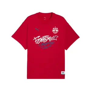 PUMA Mens Hoops X Fc Red Bull Salzburg Crew Neck Short Sleeve Casual Tops Casual - Red