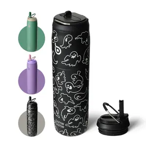 BOTTLE BOTTLE Stainless Steel Water Bottle with Straw and Lid,32oz Vacuum Insulated Water Bottle,Stay Cold for 24 Hrs, Hot for 12 Hrs, Leak-Proof Wide Mouth Water Bottles for Men and Women Flask