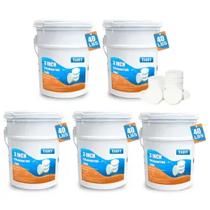 【200 lbs】TABIT 3" Chlorine Tabs, 3 Inch Chlorinating Tablets 200 lbs for Swimming Pool, Spa and Hot Tub, Slow Dissolving