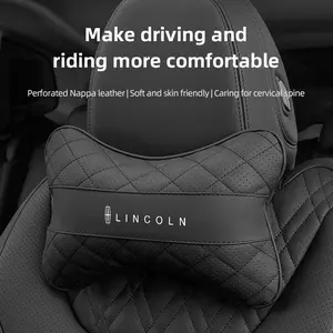 Car Headrest Neck Support Seat Lumbar Cushion Neck Pillow Car Accessories For Lincoln Navigator Continental Nautilus Aviator MKZ MKX MKC MKT MKS Corsair Mark E