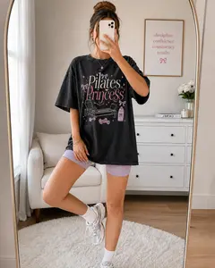 Women's Vintage Washed Loose Athletic Short Sleeve