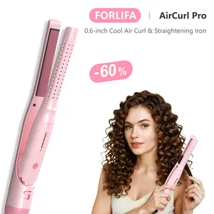 FORLIFA-AirCurl Pro:0.6-inch Cool Air Curl & Straightening Iron 3-in-1 Tool with 360° Swivel Cord 5 Temperature Settings, WeeklyDeals,TikTokShopSpringGlowUp
