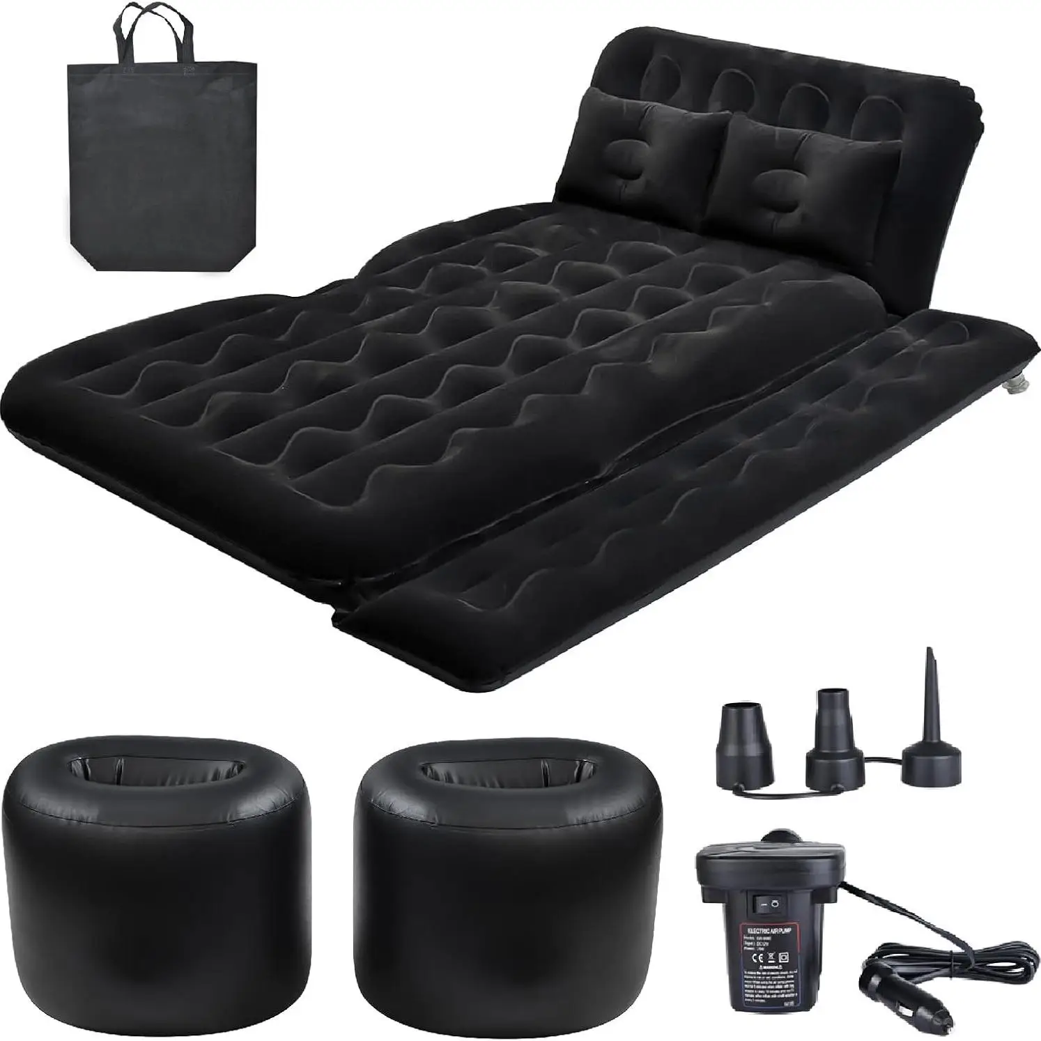 Portable Car Rear Seat Inflatable Bed, 1 Set Inflatable Car Air Mattress with Accessories, Comfortable Travel Bedding Solution for Road Trip & Outdoor