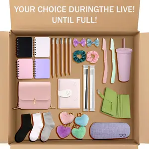 “Only Live” Mixed Box Set Includes Stationery Water Bottles Bags Figurines Plush Toys Socks Keychains Accessories Slippers in Cartoon Character Style