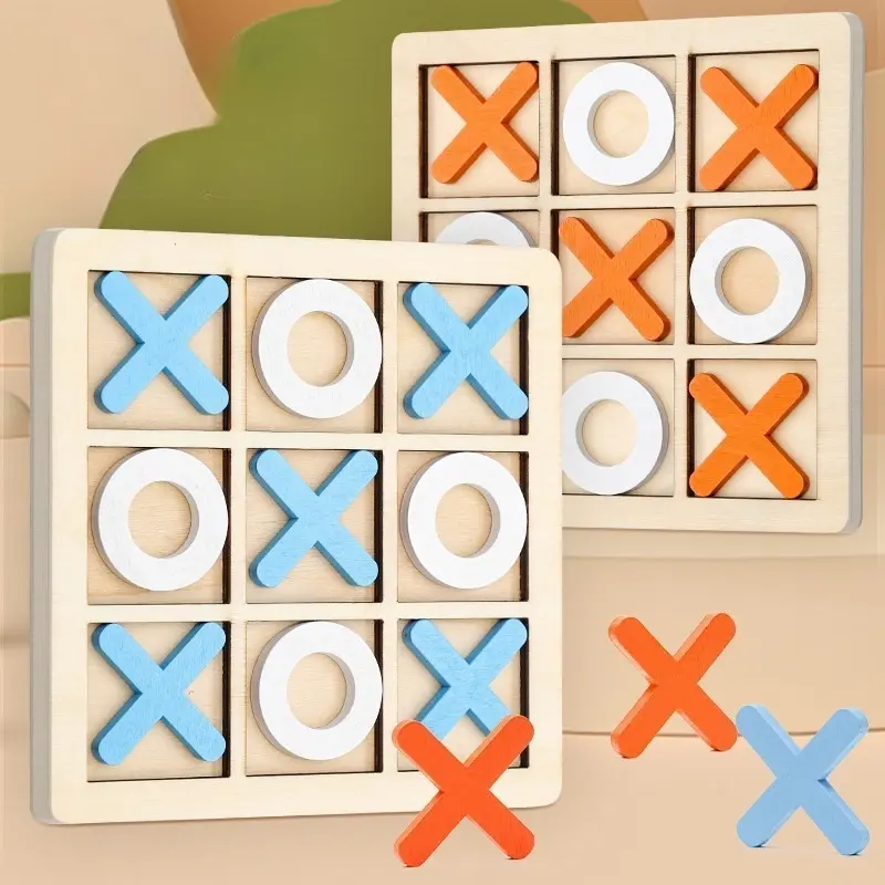 Wooden Xo Go Game Board, Perfect for Parties, Family Games Night, Ideal Holiday Party Prop or Unique Gift Choice, Tabletop Games