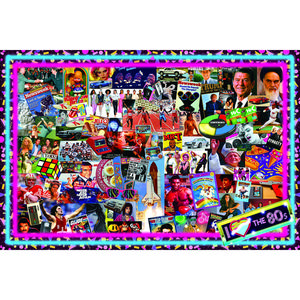 The Crazy 80's! Retro Puzzle For Adults And Kids | 1000 Piece Jigsaw Puzzle