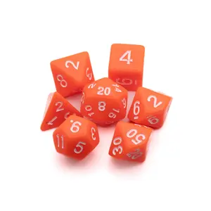 Basic Solid Orange Dice Set