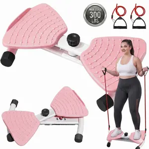 Waist Twister Machine Exercise Ab Twister Board with 300 Lbs Weight Capacity Adjustable Noiseless Twist Board for Home Abs Workout Equipment for Women Men