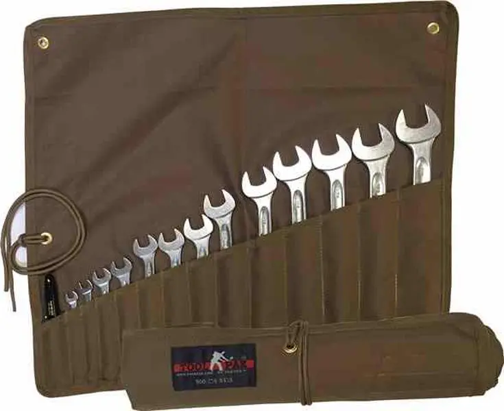 212 MAIN Paktek 93300 WrenchWrap High-Quality Hardware Combination Wrench Organizer Bag, Luggage & Bags Functional Accessory with 14 Pockets, Hanging Grommets, SAE/Metric Compatibility