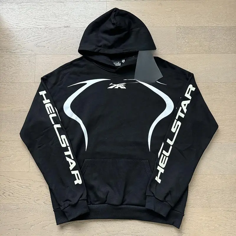 Vintage Hell-Star Unisex Fashion Street Hip Hop Oversized Zip Up Hoodie,  Retro Unisex Heavy Cotton Zip Up Hoodie, Gift For Him Gift For Her, Streetwear Y2K 90s Top Menswear Clothing