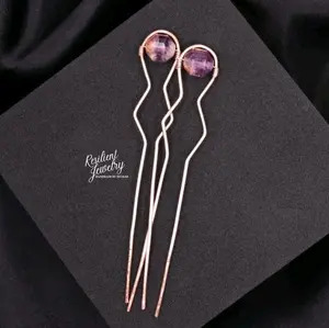 Super 7 Hammered Copper 3 Inch Hair Pins 2 Pack