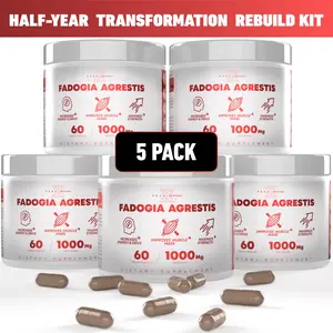 Peak Revival-X Half Year Transformation Rebuild Kit (5 Pack) Fadogia Agrestis 1000mg Per Serving 60 Vegan Capsules Non-GMO Gluten-Free Dietary Supplement for Performance & Vitality