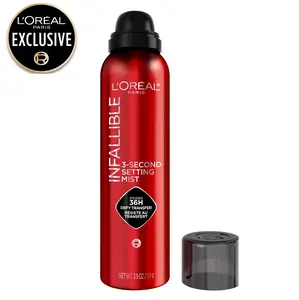 Infallible 3-Second Setting Mist Spray XL 3.52oz - 36HR Transfer & Sweat Resistant Makeup Setting Mist, L'Oréal Paris